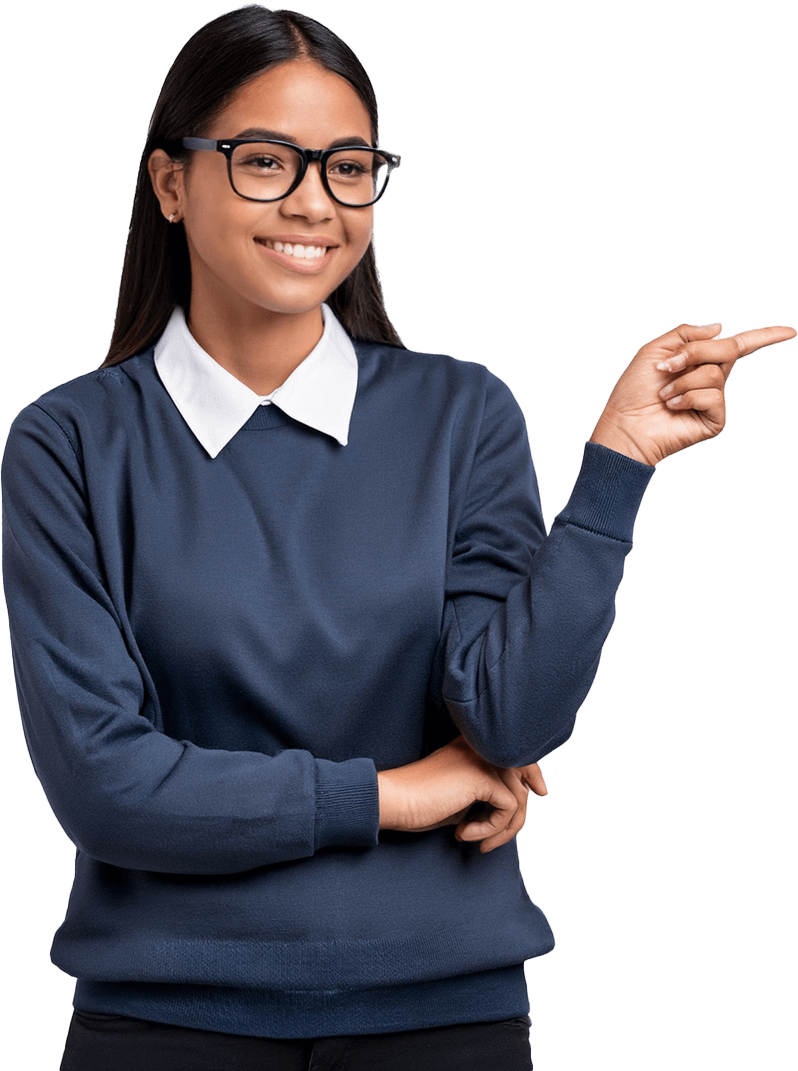Student pointing